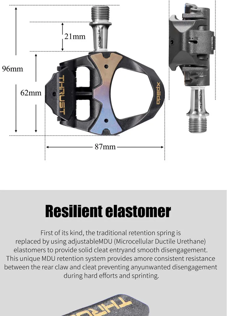 XPEDO THRUST pedal de bicicleta de carretera fibra de carbono