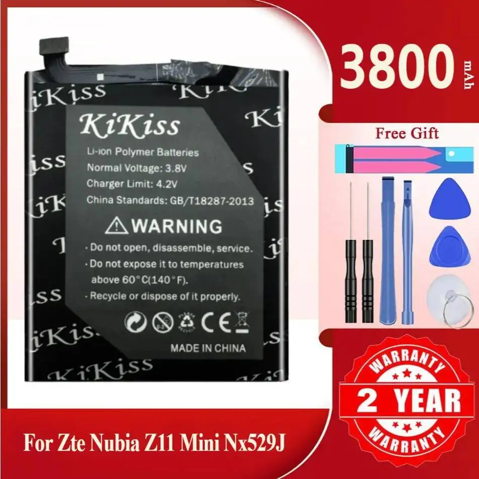 

3800Mah Kikiss Battery LI3827T44P6H726040 For ZTE Nubia Z11 Mini NX529J