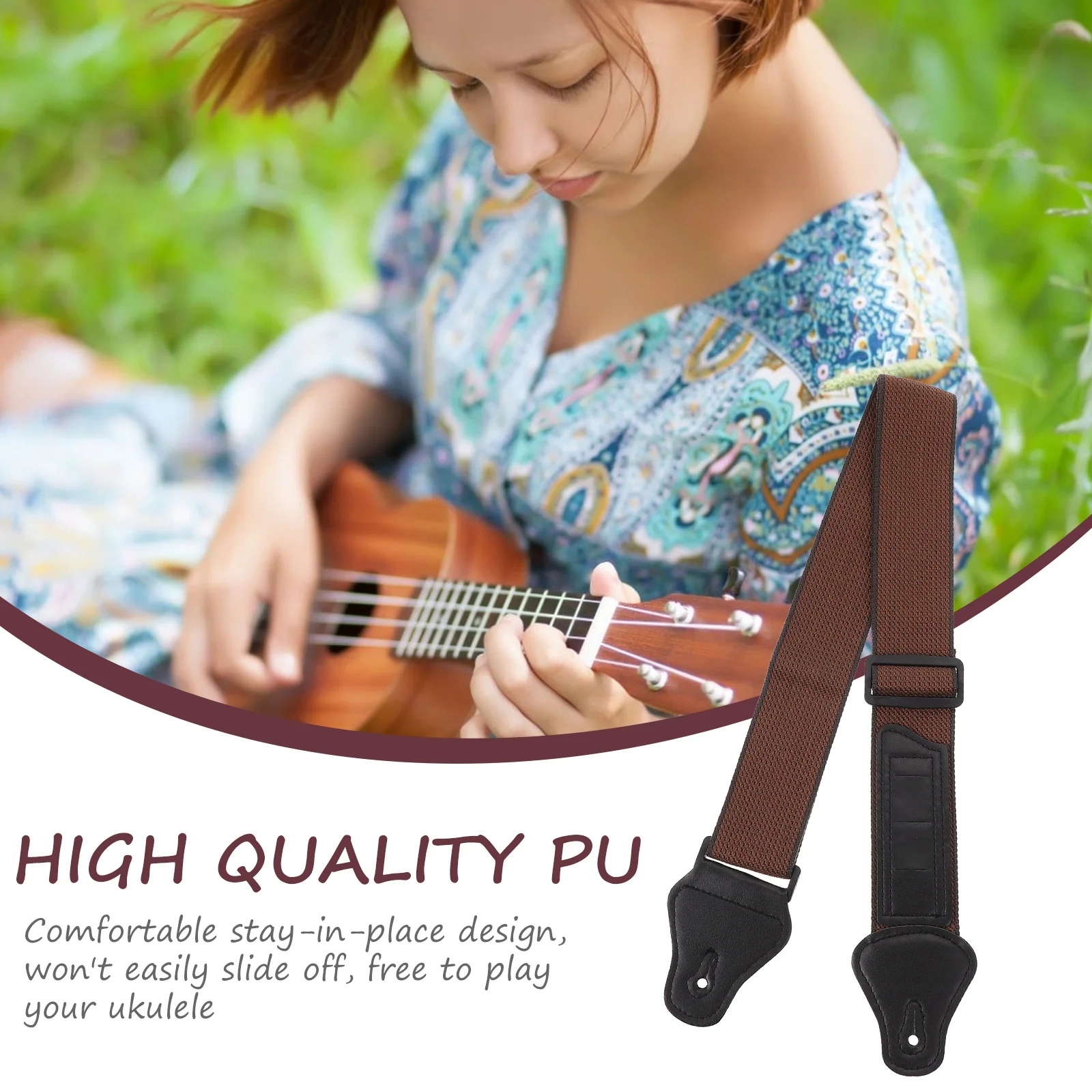 

Ukulele Strap Japanese Guitar Electric Belt Neck Instrument Bass Stress-reducing