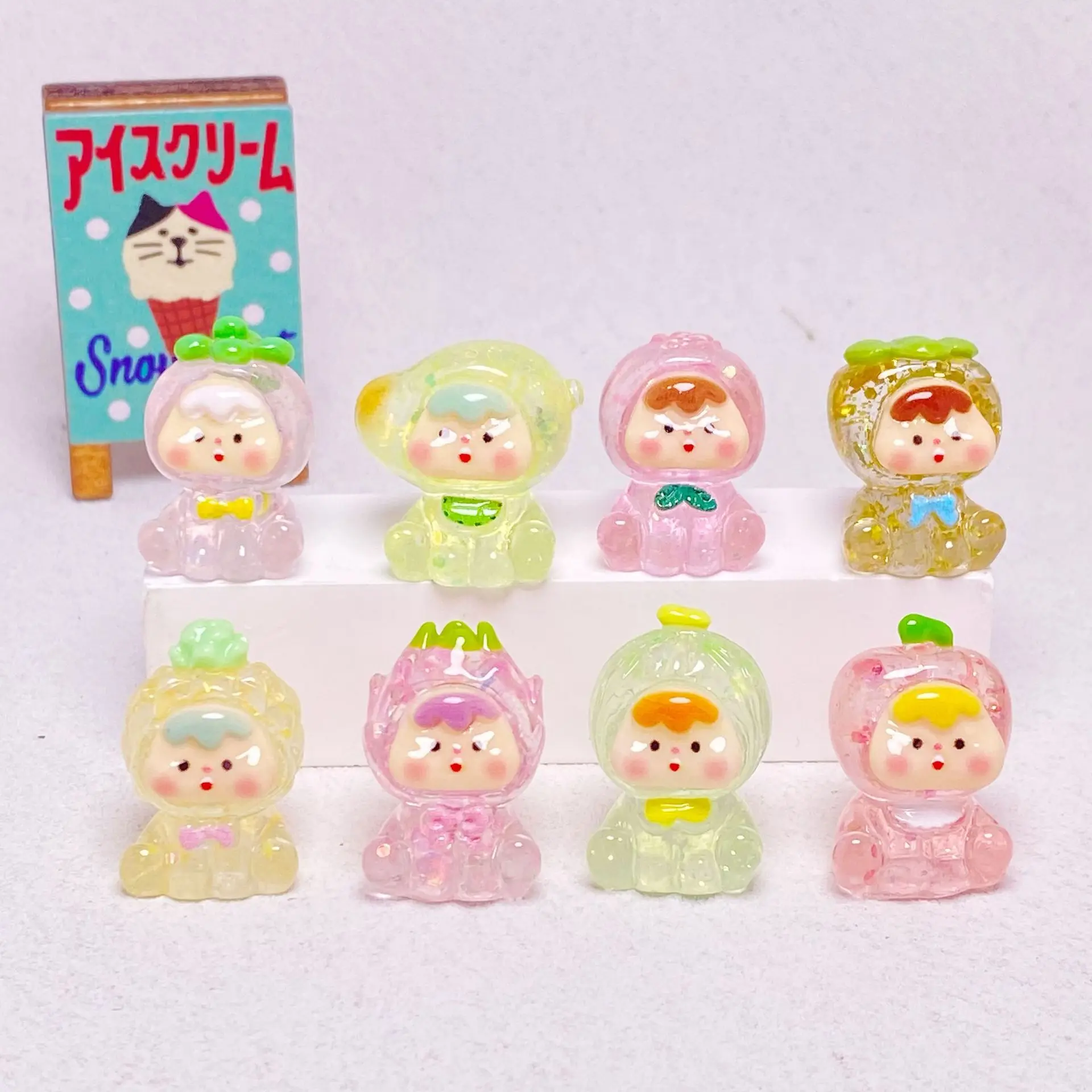 

Один комплект/8 шт., милые мультяшные DIY сверкающие куклы, подвески, художественный орнамент, материалы, автомобильные подвески, брелки, аксессуары Z2190