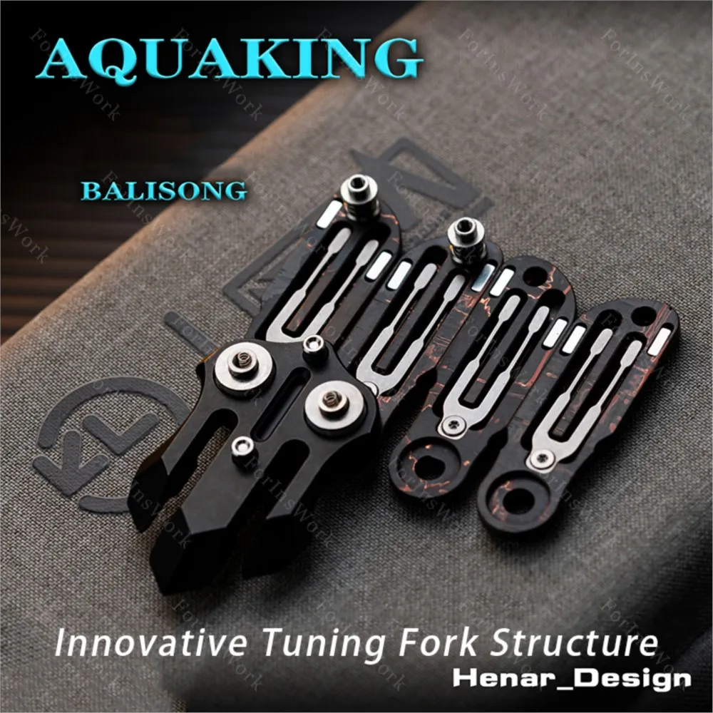 Stock WANWU EDC Atlantis Tuning Fork Fidget Spinner Metal Slide Fidget Toy Stress Relief Toy Adults