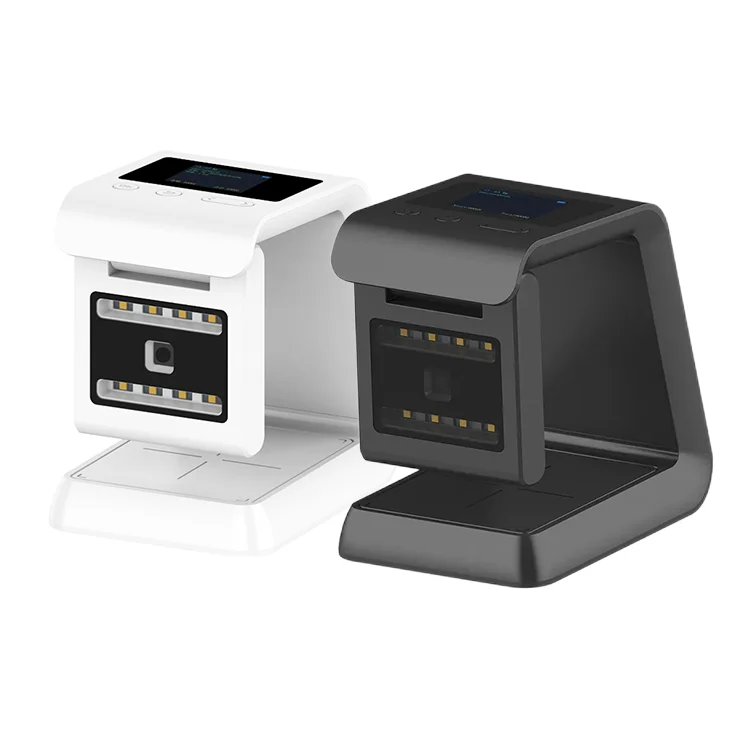 Hands-Free Automatic Omnidirectional Barcode Scanner for Supermarket 1D 2D QR Code Reader Easy Interface RS232 Desktop Scanner