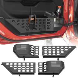 Metal Shelf Front Door Pocket Storage Box for Wrangler JL JLU 18-25 Gladiator JT 20-25 Accessories Door Storage Organizer