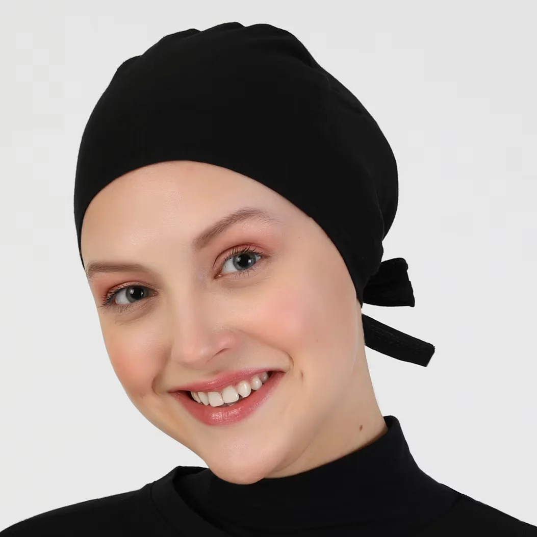 Muslim Inner Hijab Cap No Silp Breathable Women Under Caps Elastic Cotton Jersey Hijab Undercap