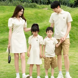 Family Matching Outfits Shirt Women Blouse Dress Couple Set Wear Tee Summer Holiday Mother's Day Jean Short Pants Gift