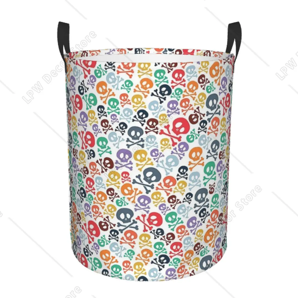 

Складная корзина для белья с принтом черепа, органайзер для игрушек и одежды, контейнер для хранения в стиле хоррор/скулл/смерть