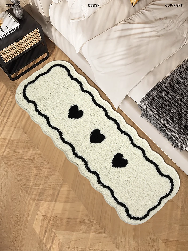 VIKAMA Cream Style Imitation Cashmere Carpet Girls Bedroom Bed Blanket Living Room Sofa Coffee Table Cushion Home Decoration