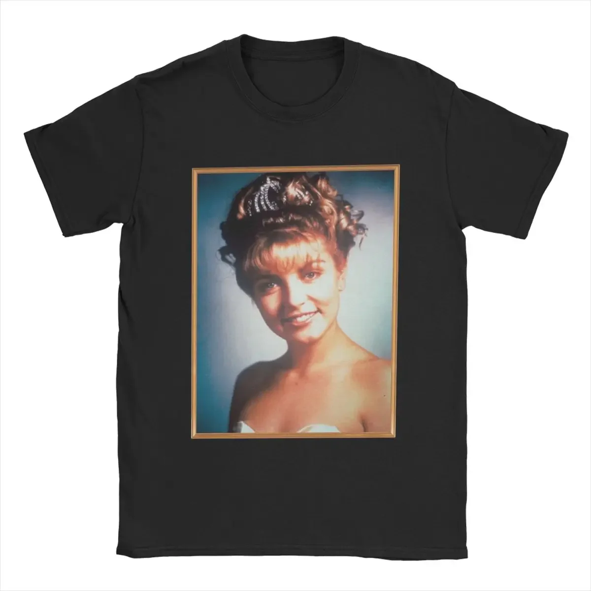 Twin Peaks Laura Palmer Rosy Glow High School Portrait Men T Shirt Novelty Tees Round Neck T-Shirts Cotton Gift Idea Clothes