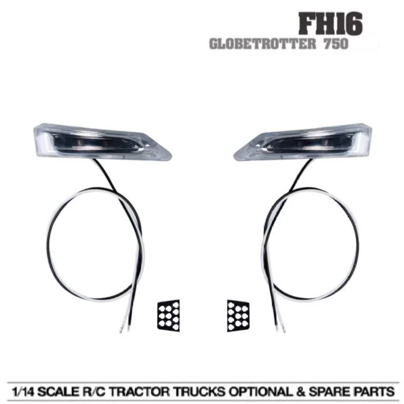 الذقن الجانب بدوره إشارة Cbd-k56 عملية تصفيح البلاستيك 3 فولت لشاحنة مقطورة تاميا نموذج 1/14 فولفو Fh16 750 أجزاء محاكاة Led #6