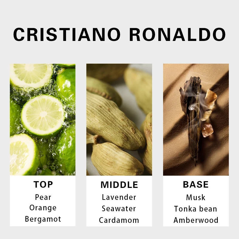 كريستيانو رونالدو Cr7 Play It Cool Men أو دو تواليت بخاخ 100 مل عطر وودي أصلي عطري يدوم طويلاً #2