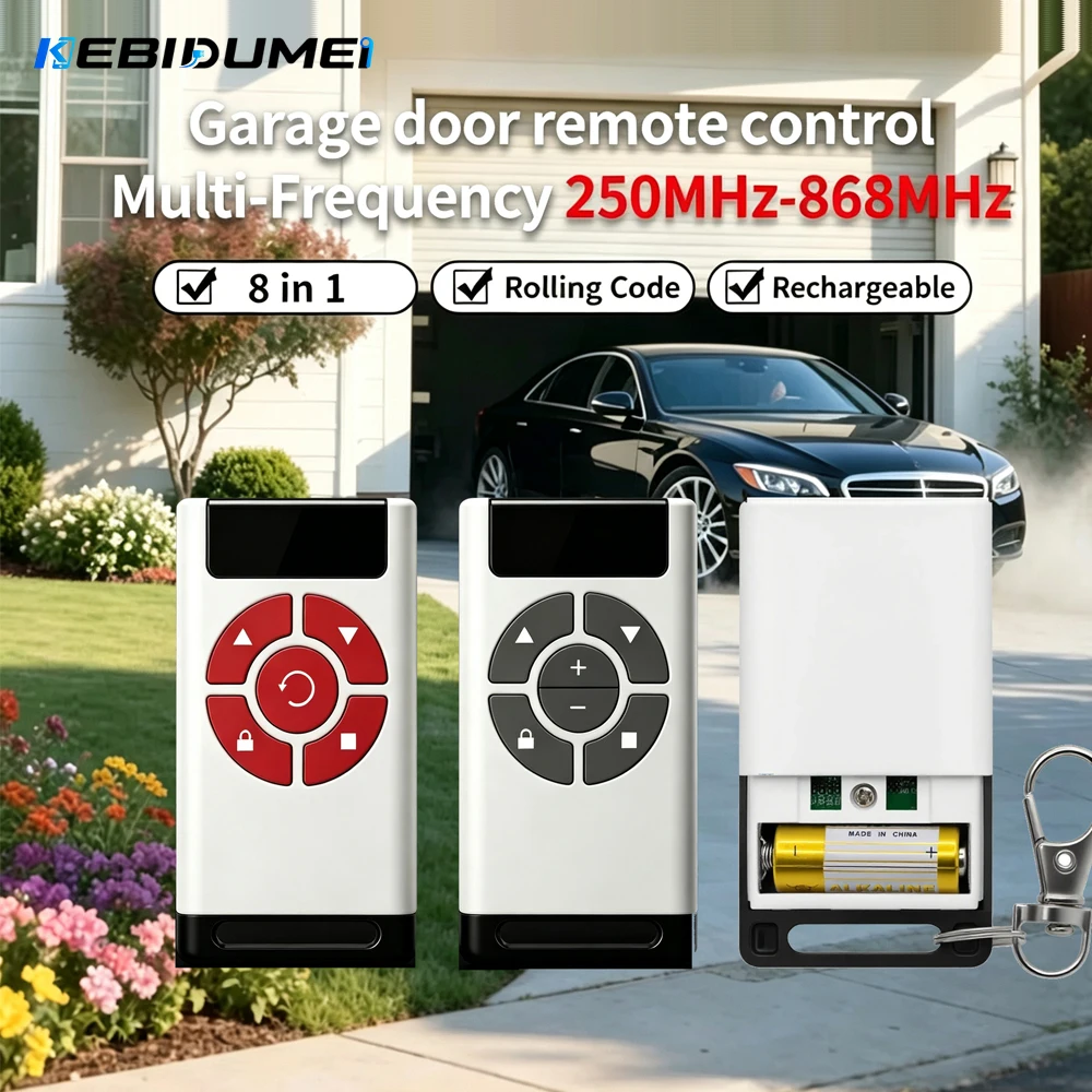 KEBIDUMEI 8 Channel Access Control Duplicator Remote Control Clone Copy for Garage Door Gate Multi-frequency 250-868Mhz