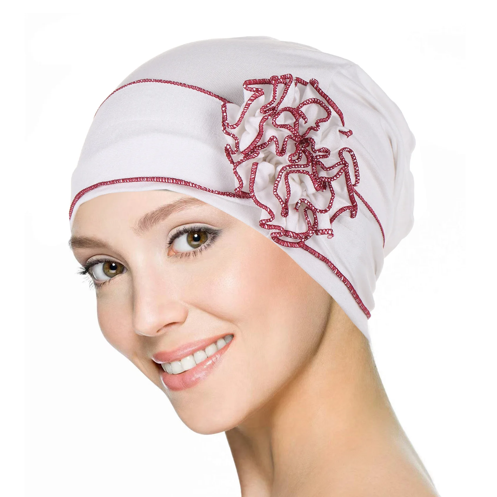 Turban indien à fleurs pour femme, bonnet hijab musulman, bonnet, sous-écharpe, écharpe de sauna islamique, enveloppement de perte de cheveux