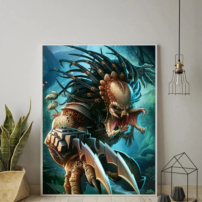 5D DIY Diamond Painting Predator Movie Full Square/Round Drill Cross Stitch Embroidery Mosaic Handicraft Home Decoration Gift