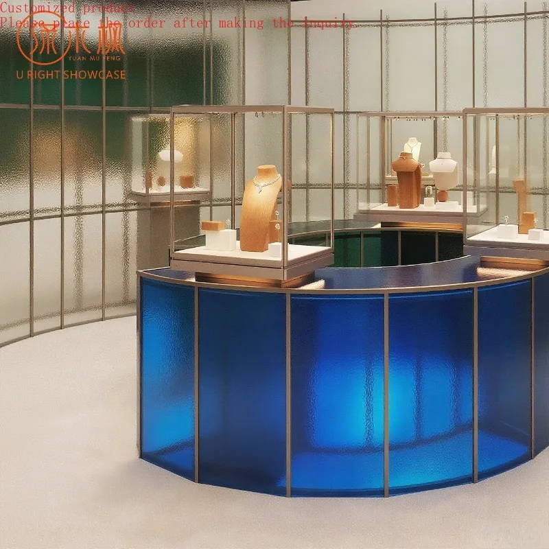 

Custom.Custom Modern Geometric Jewelry Display Cabinets Whole - Store Design for High - End Jewelry Galleries