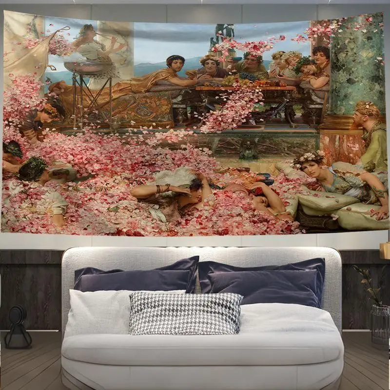 VIKAMA Classical Myth Angels Art Wide Tapestry Wall Hanging for Room Wall Art Cozy Aesthetic Retro Stylish Home Decor