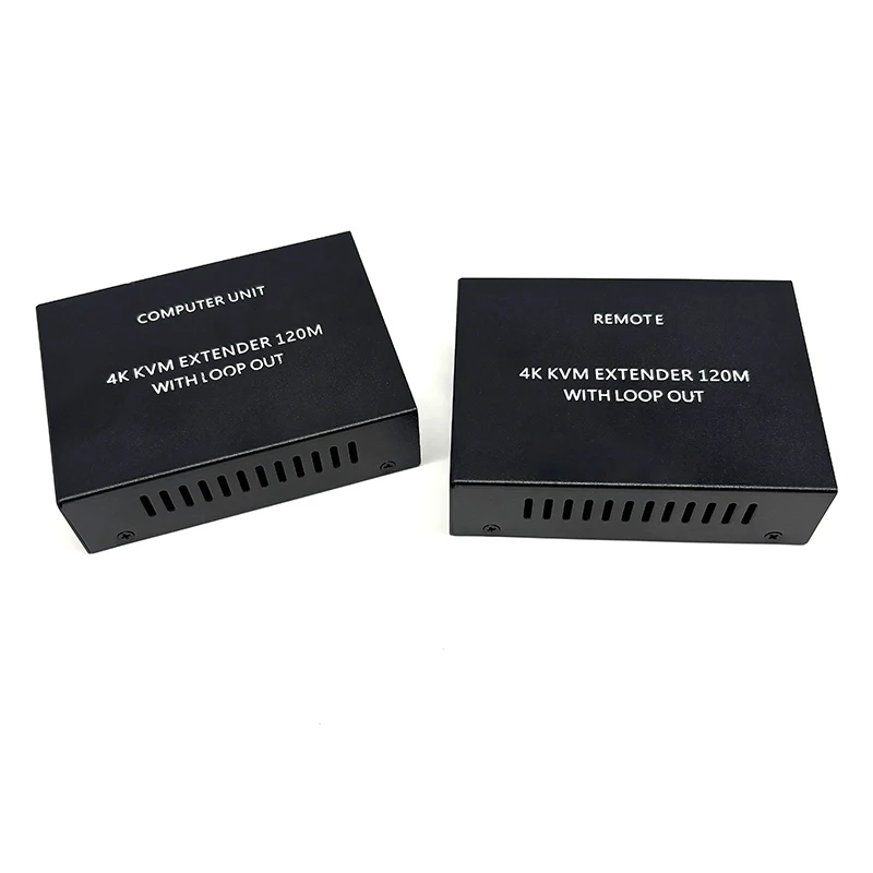 4K HDMI Extender Over Cat6/7 Ethernet Cable Up To 120M Video Transmitter and Receiver with HDMI Loop Out Support Mouse Keyboard