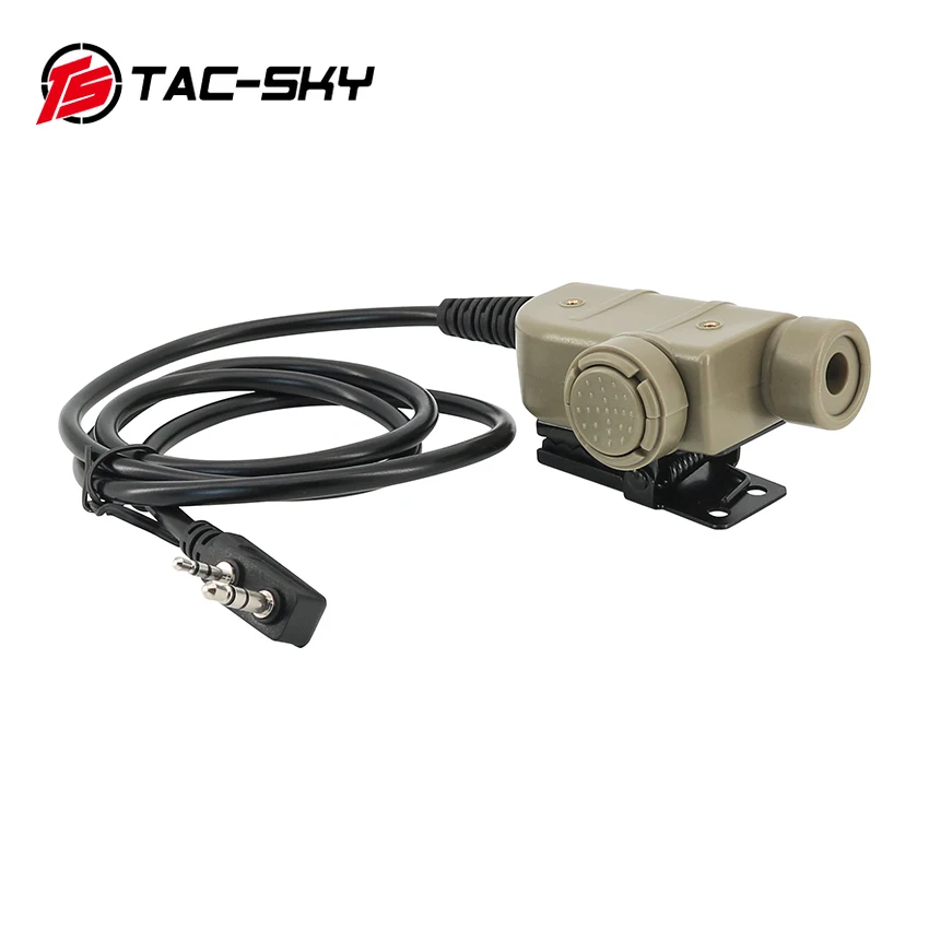 TS TAC-SKY taktyczny zestaw słuchawkowy Adapter Walkie Talkie PTT U94 PTT do polowania strzeleckiego