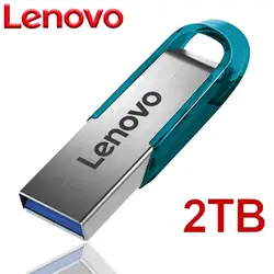 Lenovo-Clé USB 3.0 à haute vitesse pour téléphone portable et ordinateur, 2 To, 1 To, interface Type-C, utilisation pour les touristes, clé USB, 2024