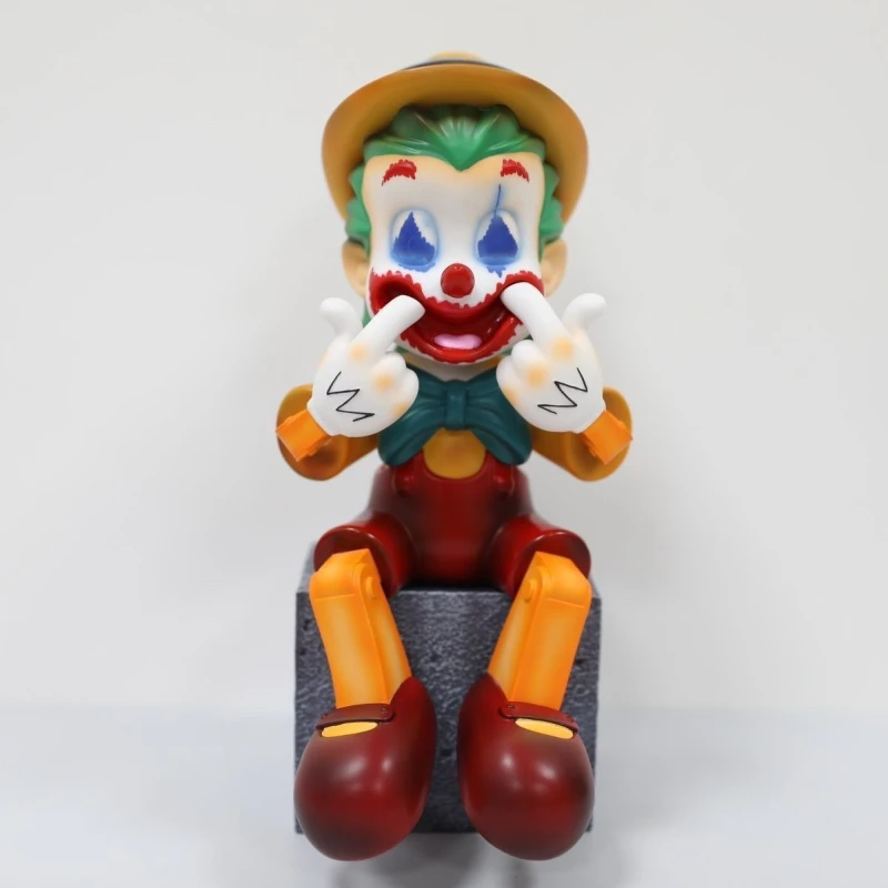 

Domestic Pinocchio Clown Puppet Suicide Pinocchio Squad Anime Desktop Figure Sitting Pose Doll Trendy Toy Figurine Decoration