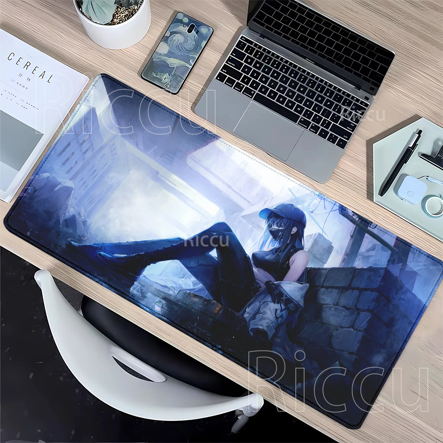 HD Printing Joumae Saori Blue Archive Mouse Pad Gaming Overlock Anime Sexy Girl Mousepad Office Keyboard Non-slip Base Desk Mat