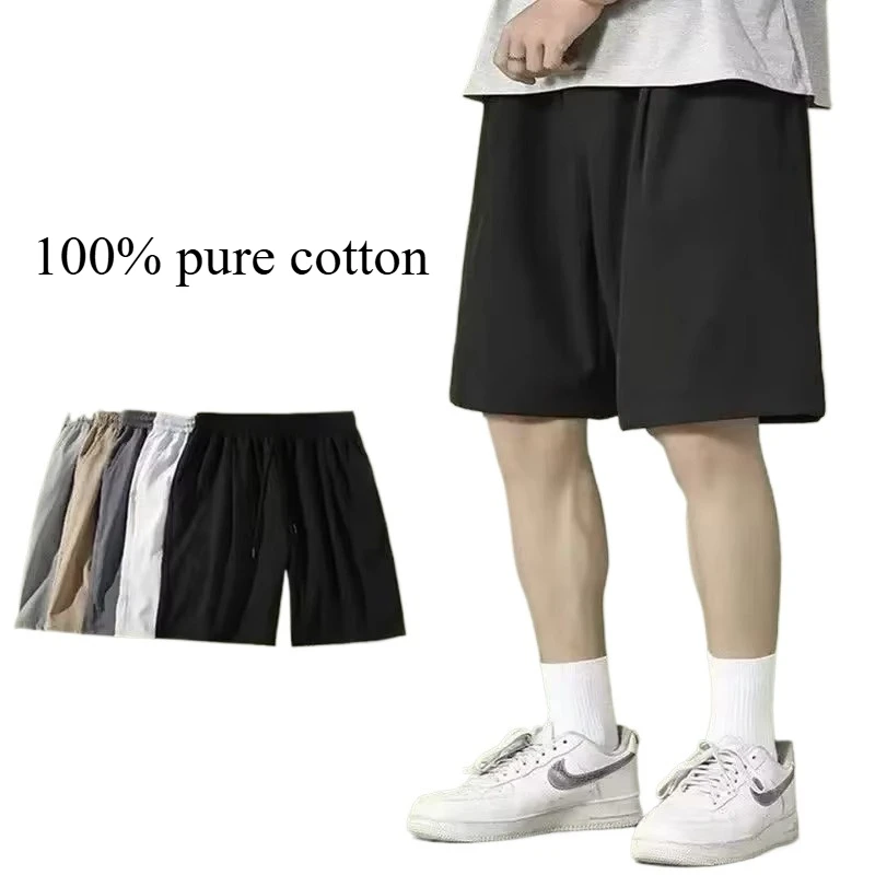 

Men's Loose-fitting Straight-leg Casual All-Season Sports Shorts Quick-drying Pure Cotton Streetwear Shorts short pants men