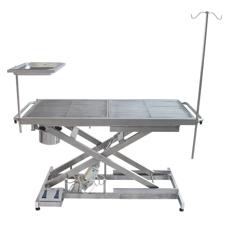 hospital animal constant temperature electric stainless steel lifting  table Pet operating table