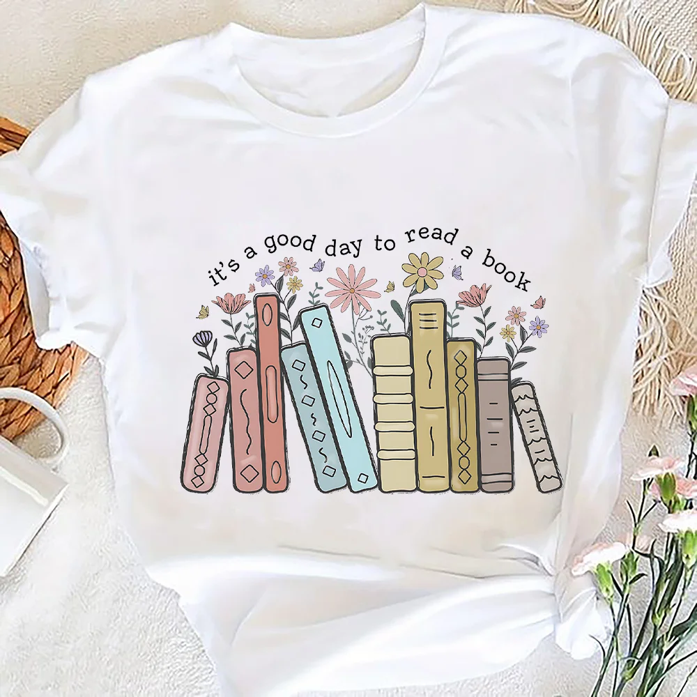 It\'s A Good Day To Read A Book Shirt Book Lover Shirts Teacher Gift Floral Books Tee Reading Teacher\'s T-Shirt Librarian Tshirt