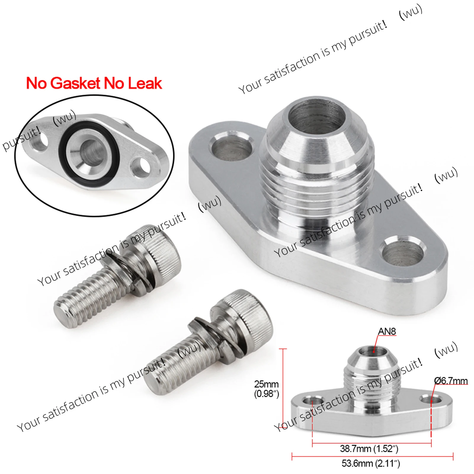 Universal 8AN Turbo Oil Return Drain Flange 38mm Bride Turbo AN8 for GT15 GT17 IHI RHF4 TD04 KKK K03 Garrett