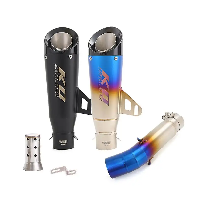

Motorcycle Exhaust Muffler Tail Pipe Mid Connect Tube Slip On Stainless Steel Escape For Suzuki GSX-S750 Suzuki GSR 750 BK750