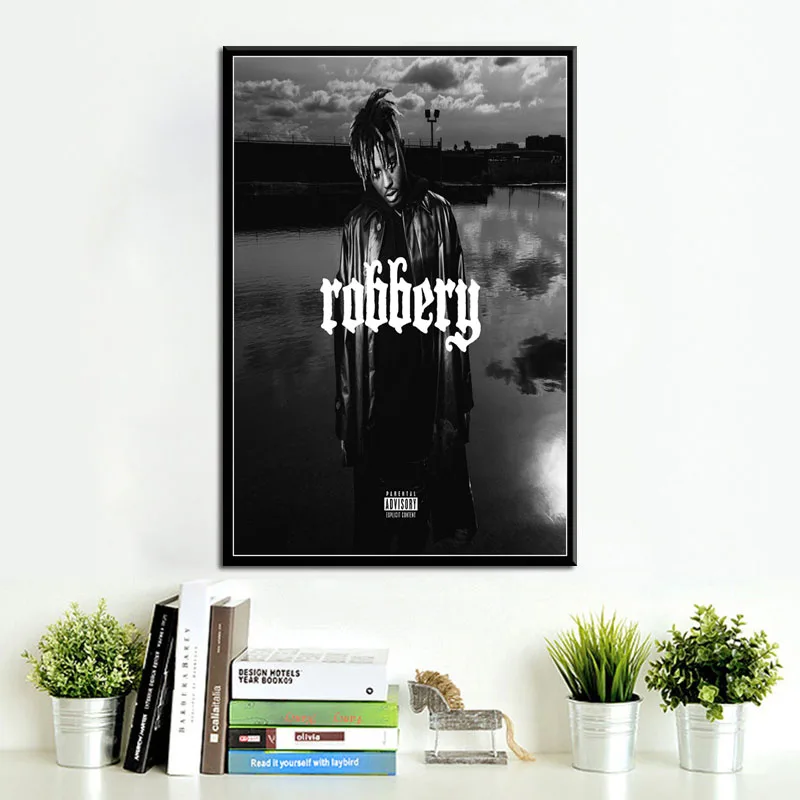 Hip Hop Music Star Juice Wrld Hot Album Death Race for Love Poster Quality Canvas Painting For Living Room Wall Art Home Decor