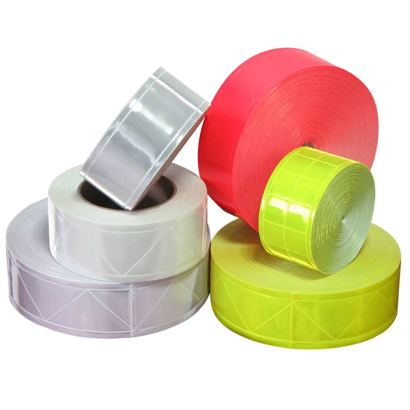 5CM/2.5CM Road Traffic PVC Reflective Tape Cothing Reflector Warning Strip Material