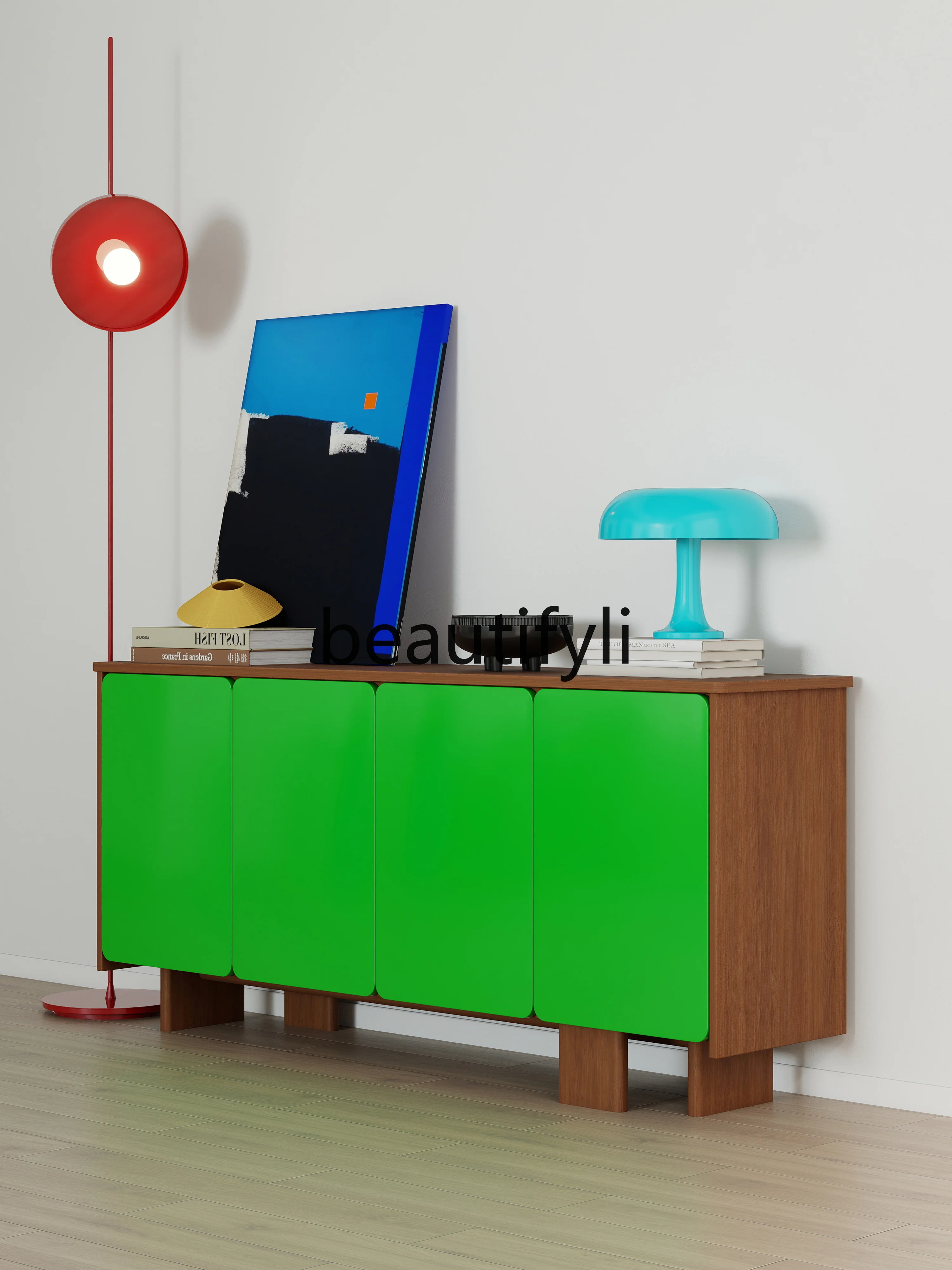 Italian Minimalist Sideboard Light Luxury High-End Feel Living Room Art Small Apartment Entryway Cabinet