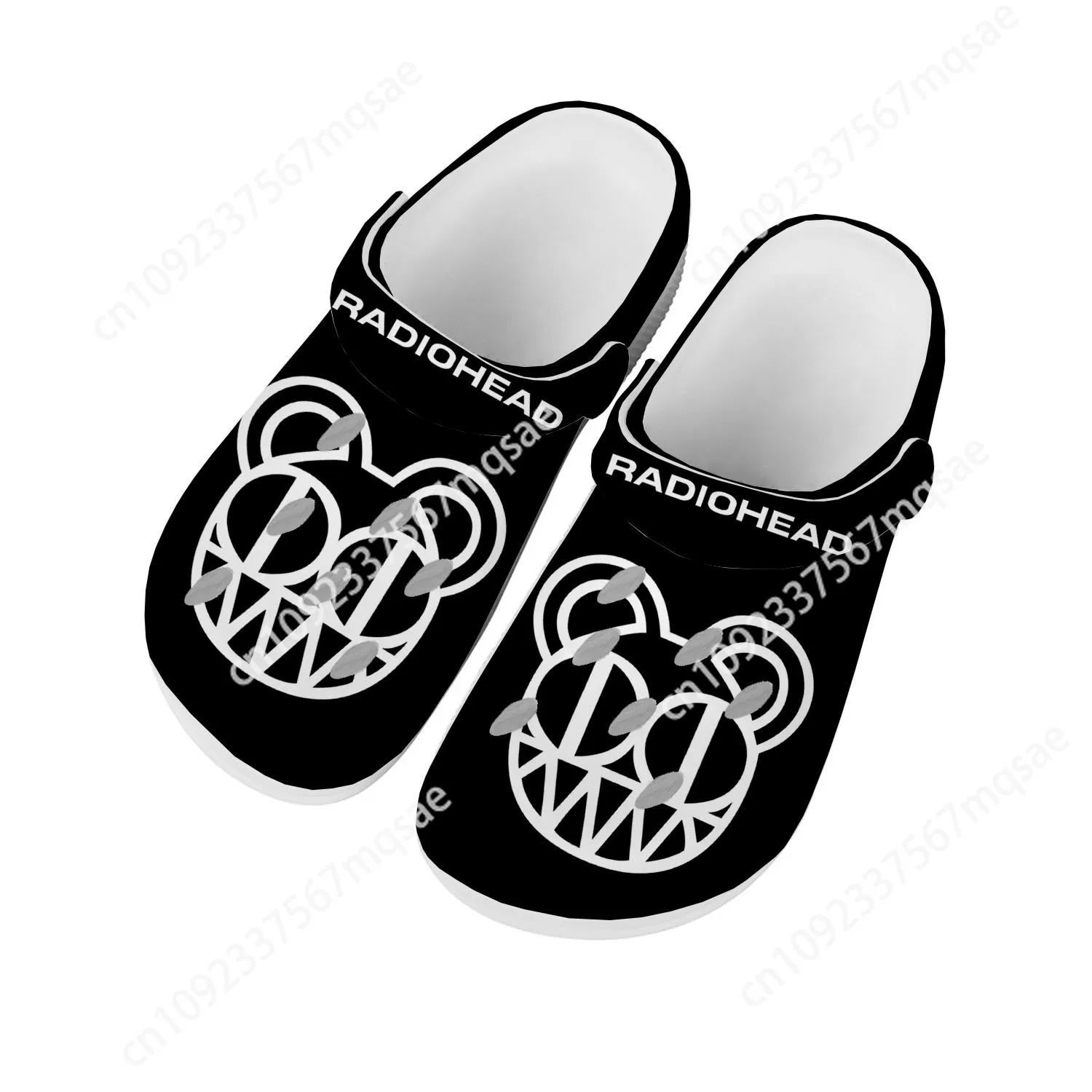 Radiohead Rock Band Pop Home Clogs Custom Water Shoes Mens Womens Teenager Shoe Garden Clog Breathable Beach Hole Slippers White