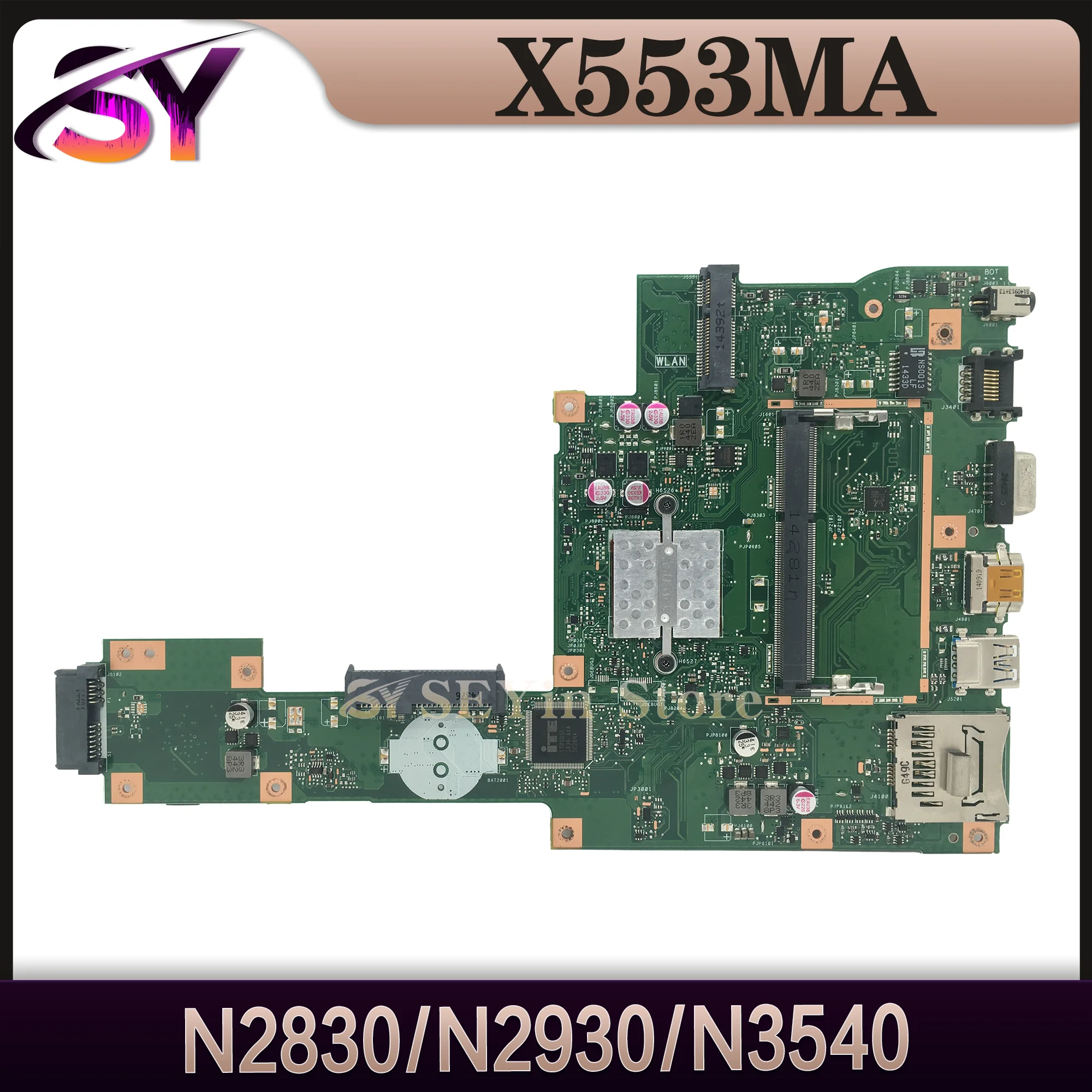 Mainboard X553MA For ASUS X503MA X553M X503M A553MA D553MA K553MA F553MA Laptop MotherboardN2830/N2840/N2930/N2940/N3540/N3530