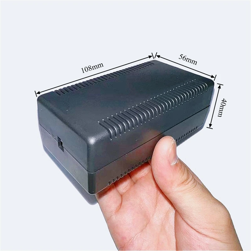 ABS Plastic Electronic Enclosure 108*56*40mm with Heat Dissipation & Dual Outlets, Ideal for Sensor Modules.