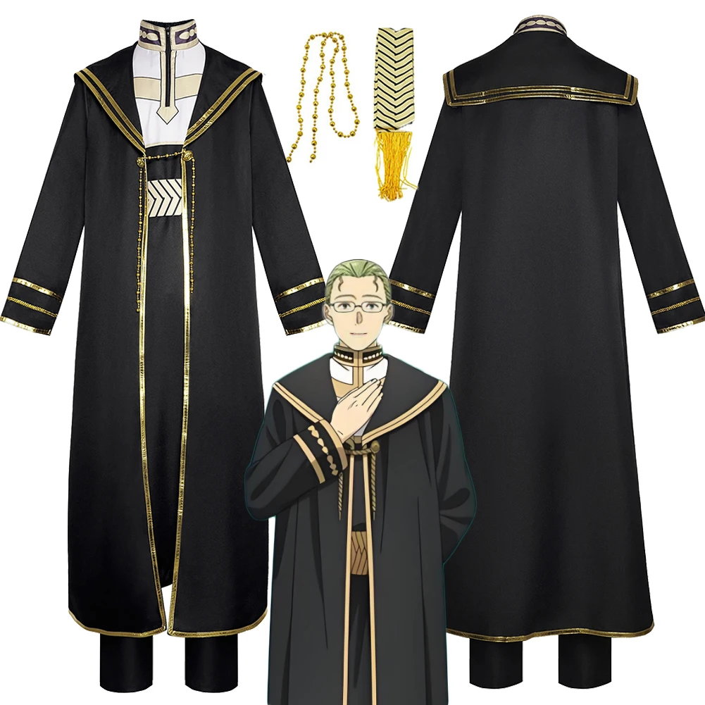 

Аниме Sousou No Frieren Heiter, черный халат, пальто, костюм, комплект, униформа, мужская одежда для ролевых игр на Хэллоуин, карнавальные костюмы для вечеринок