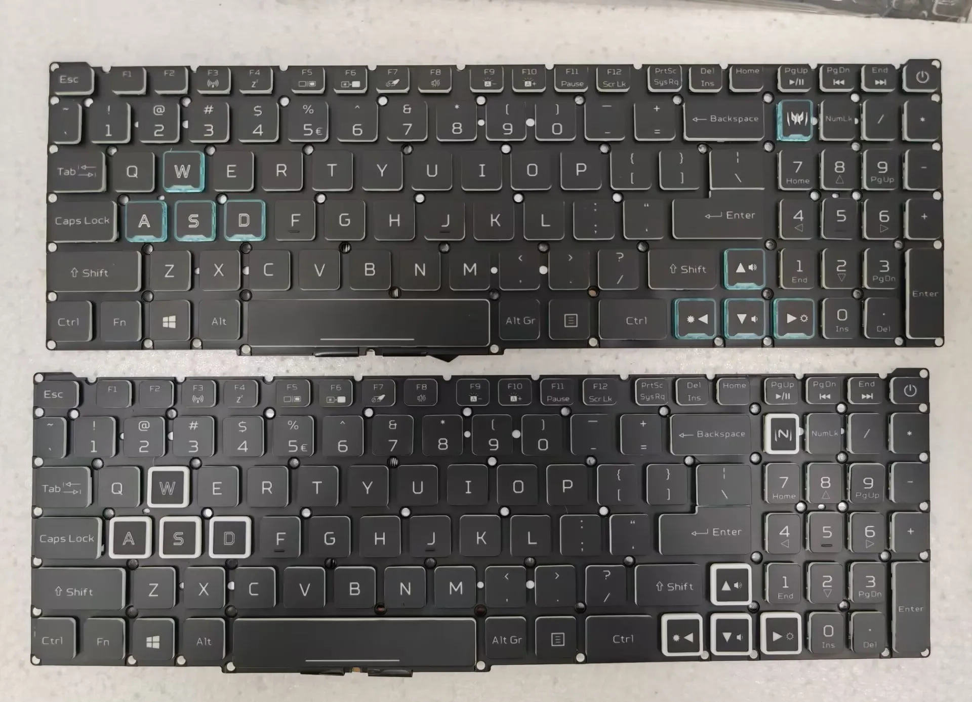 US Backlit keyboard for Acer Predator Helio AN517-51 PH315-52 PH315-53 PH317-53 PH317-54 AN515-44 AN515-54 Blue White keys