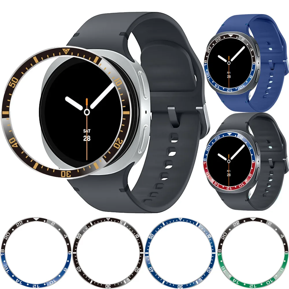 BEHUA Casing Bingkai Gaya Cincin Bezel untuk Jam Tangan Samsung Galaxy 8 40MM/44MM Jam Tangan Pintar Watch8 Aksesori Bingkai Cincin Pelindung
