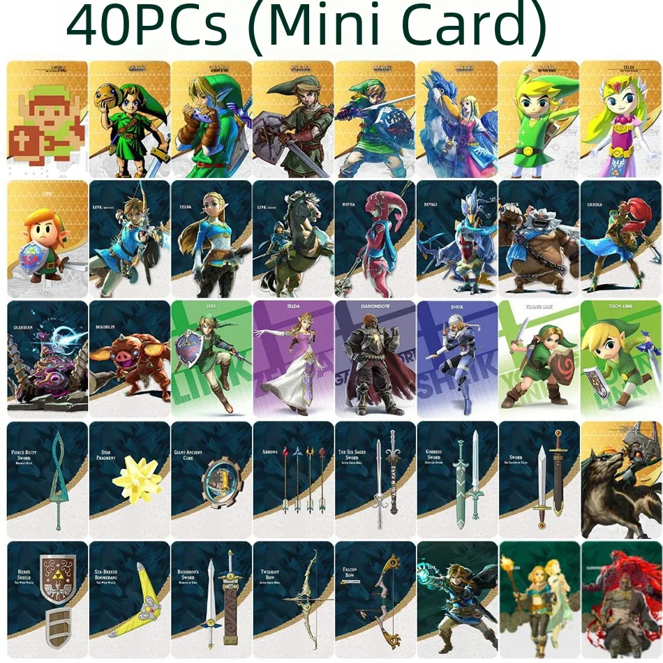 New Multiple Zelda Amiibos Cards Apply to the Legend of Zelda: Tears of the Kingdo and Breath of the Wild Latest Paragliding NFC