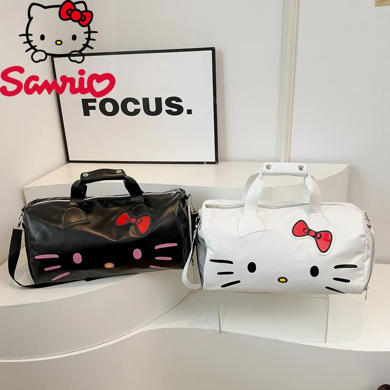 

Hello Kitty 2025 New Travel Storage Bag Fashionable High Quality Hand Luggage Bag Cartoon Large Capacity Clothing Storage Bag