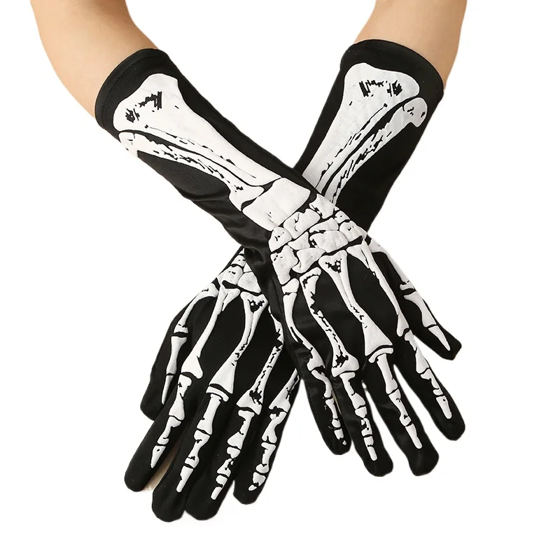 Halloween Skeleton Skeleton Gloves Trick Dark Wind Convex Gloves Skeleton Ghost Festival Costume