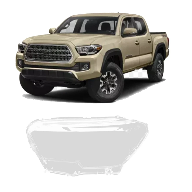 1 Piece Car Headlight Lens Cover Head Light Lamp Lampshade Front Light Shell Transparent PC For Toyota Tacoma 2016-2018 Right