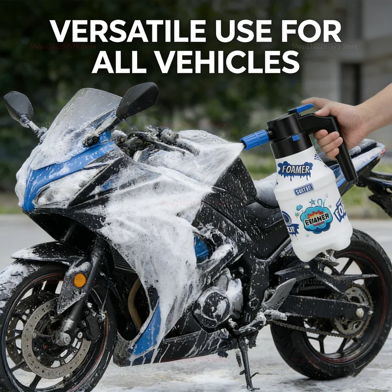 

1.5L Electric Foam Sprayer Car Wash Foam Generator with 1800mAh Battery Garden Foam Lance for Vehicle Detailing and Outdoor