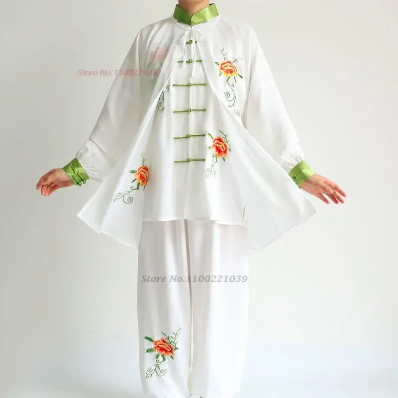 2024-chinese-vintage-tai-chi-clothes-wushu-kung-fu-martial-art-uniform-national-flower-embroidery-morning-exercising-3pcs-set