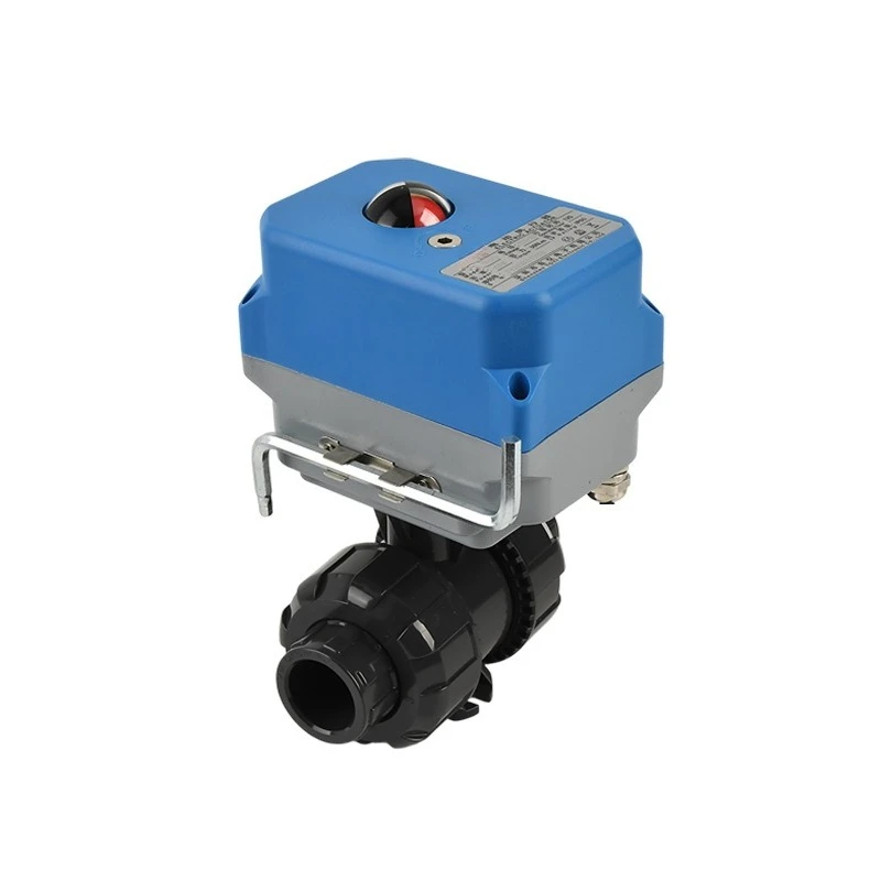 

Factory direct sales 30Nm electric PVC ball valve DN32 ACDC9-36V three-wire and one-control belt feedback signal