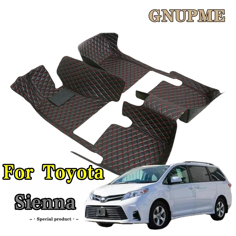 

GNUPME Customized Car Floor Mats For Toyota Sienna 2005 2006 2007 2008 2005-2008 Auto Carpets Foot Coche Accessories