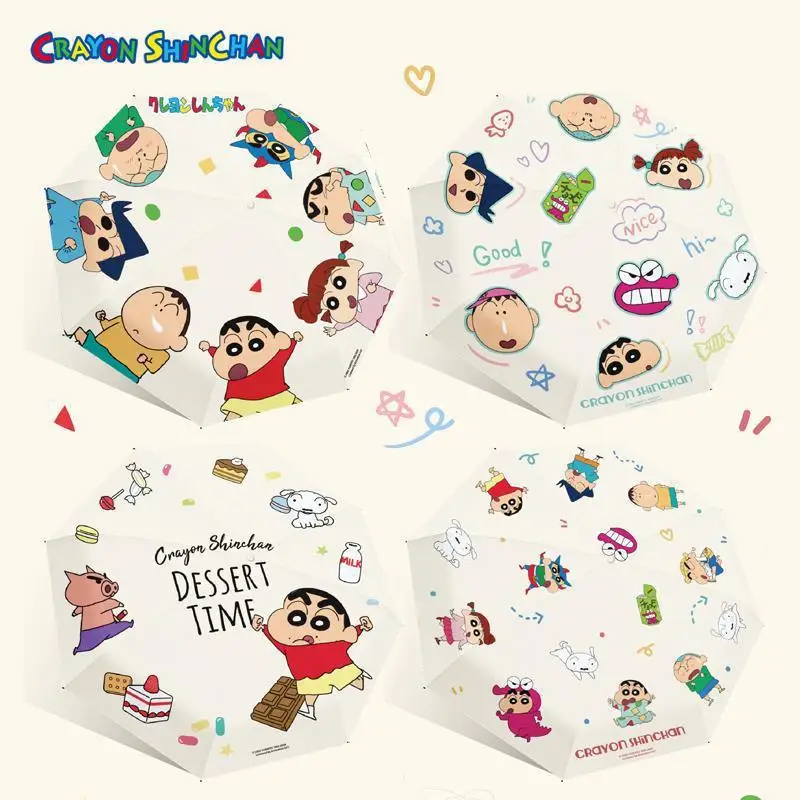 

Crayon Shin-chan Dual-Use Umbrella - Black Coating UV Protection Sun & Rain Umbrella, Creative Trendy Anti-Ultraviolet Umbrella