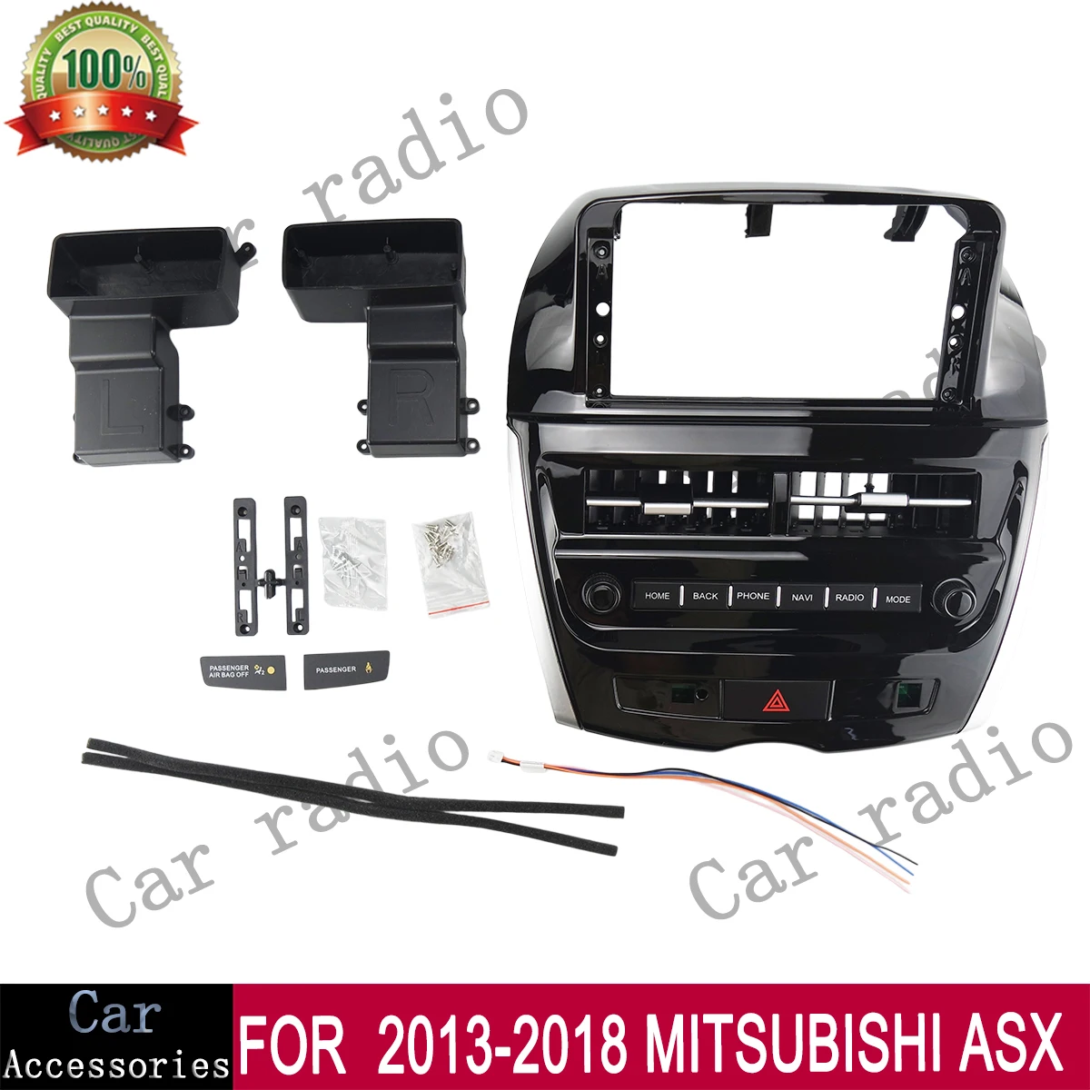 

For 2013-2018 MITSUBISHI ASX 12.3 Inch Car Radio Android Stereo Frame Player Head Unit Fascia Panel Dash Board Cover