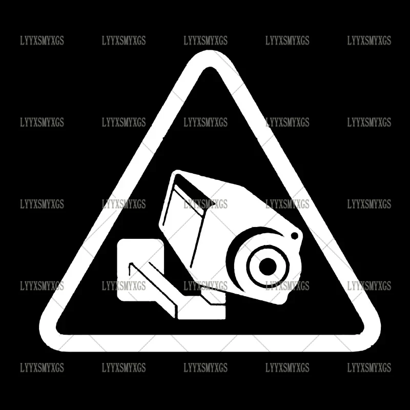 Self-Adhesive Custom Warning Camera Sign Car Stickers Waterproof Sunscreen Vinyl Decal PVC wholesale Car Accessories 4