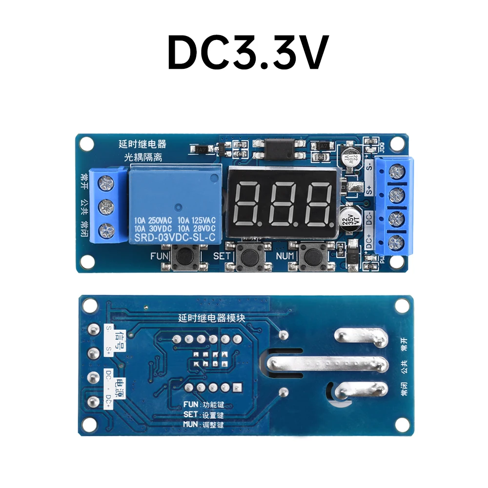 3V 5V 12V 24V Delay Relay Module Multi-function Digital Display Time Relay  Delayed Start Switch On Off Delay Timer Relay